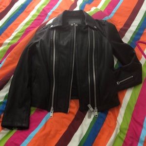 All Saints leather two ways jacket/bolero